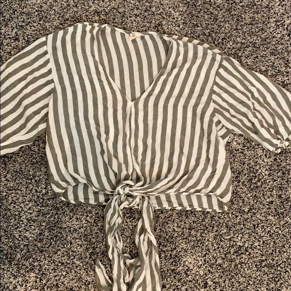 A cropped flowy top